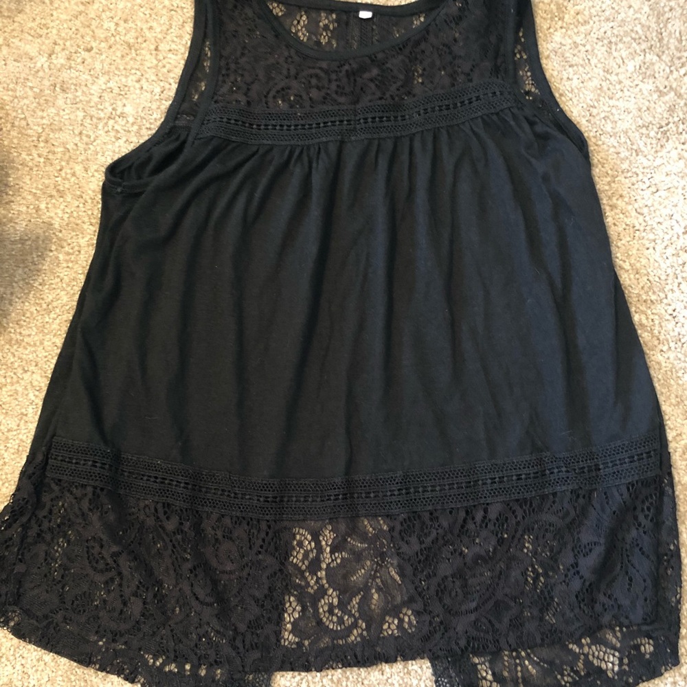 Black tank top